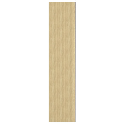 Badkamerkast Met Spiegel 60X5X75 Cm Mdf Kleurig Wit en eiken