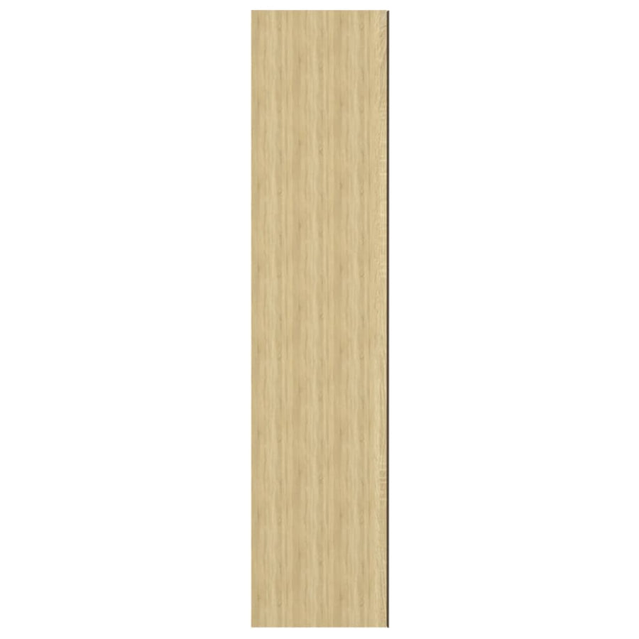 Badkamerkast Met Spiegel 60X5X75 Cm Mdf Kleurig Wit en eiken