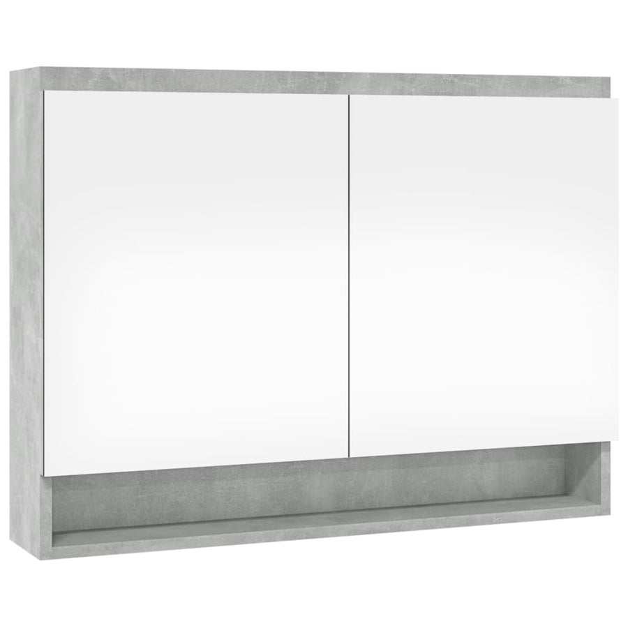 Badkamerkast Met Spiegel 80X15X60 Cm Mdf Betongrijs