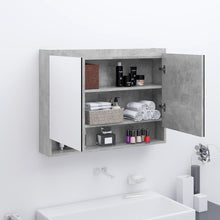Badkamerkast Met Spiegel 80X15X60 Cm Mdf Betongrijs