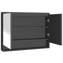 Badkamerkast Met Spiegel 80X5X60 Cm Mdf Kleurig Antraciet