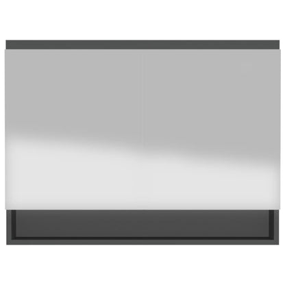 Badkamerkast Met Spiegel 80X5X60 Cm Mdf Kleurig Antraciet