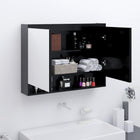 Bathroom cabinet with mirror 80x15x60 cm MDF anthracite