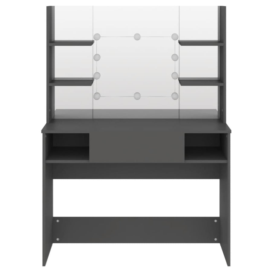 Kaptafel Met Led-Verlichting 00X40X35 Cm Mdf Grijs