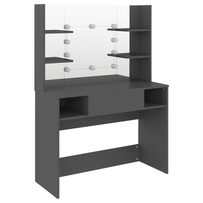 Kaptafel Met Led-Verlichting 00X40X35 Cm Mdf Grijs