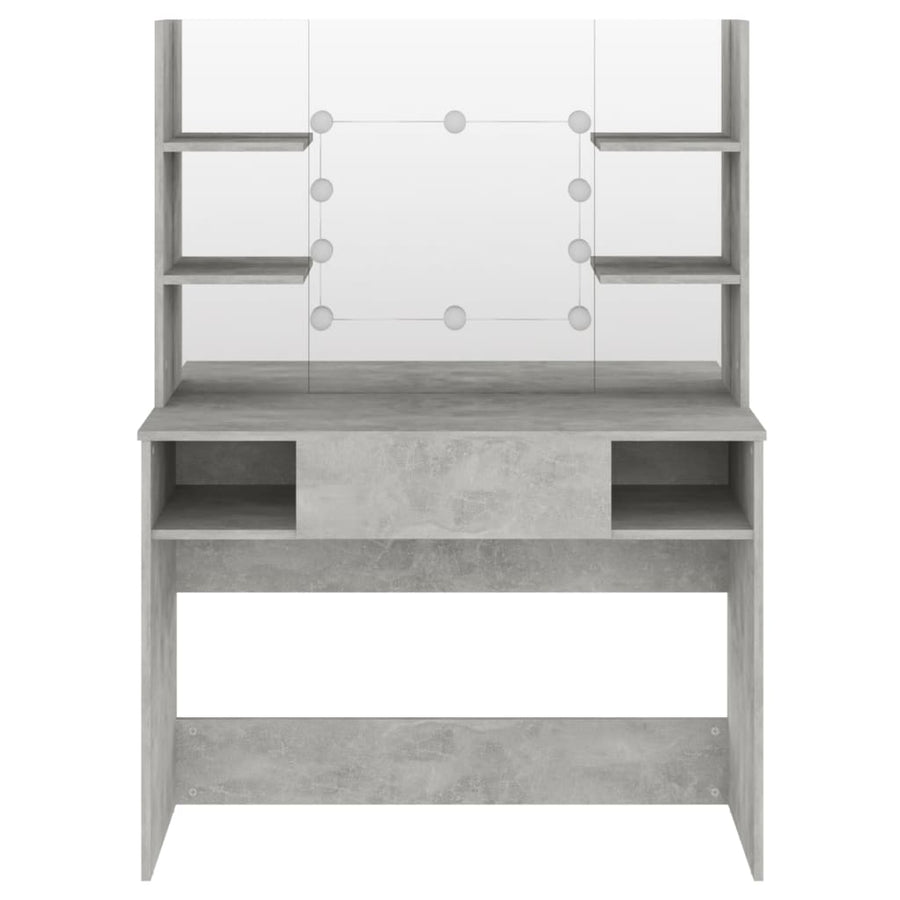 Kaptafel Met Led-Verlichting 00X40X35 Cm Mdf Betongrijs