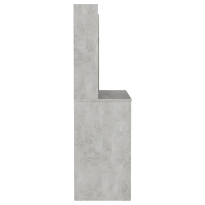 Kaptafel Met Led-Verlichting 00X40X35 Cm Mdf Betongrijs