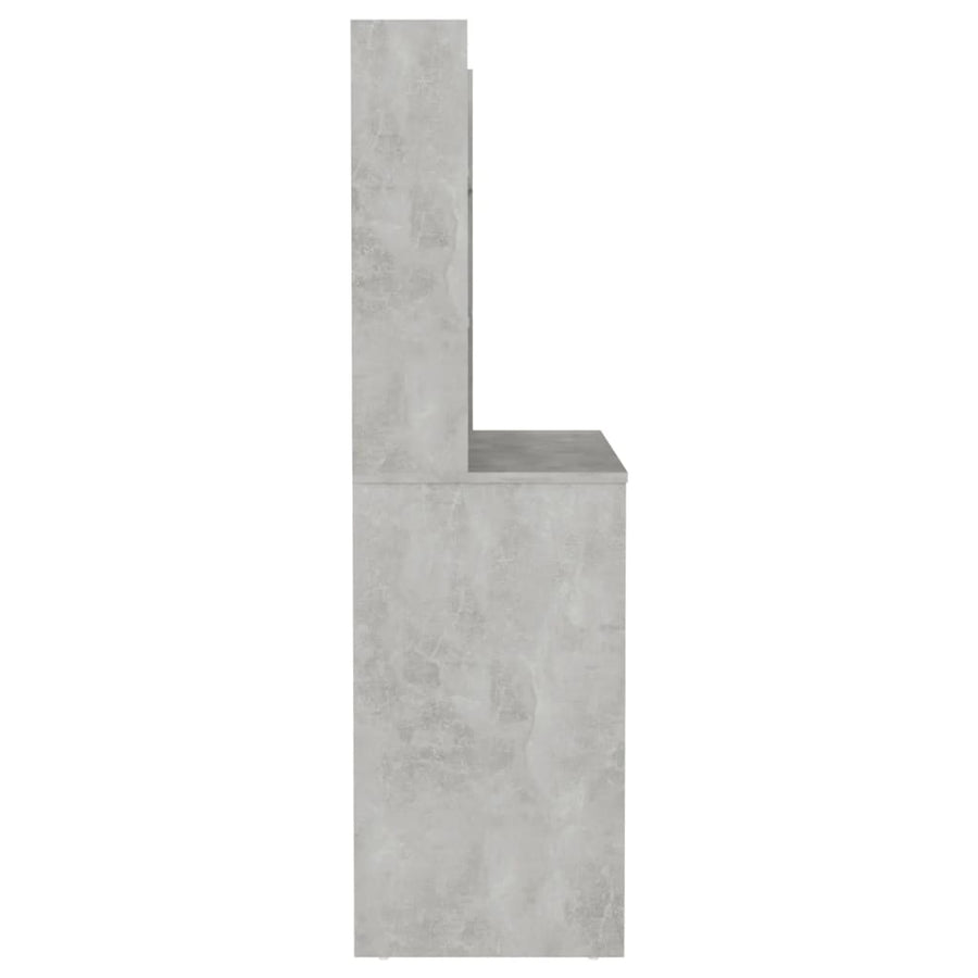 Kaptafel Met Led-Verlichting 00X40X35 Cm Mdf Betongrijs