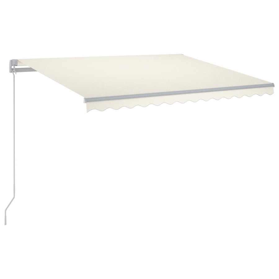 Luifel Handmatig Uittrekbaar Met Led Kleurig 300 x 250 cm crème