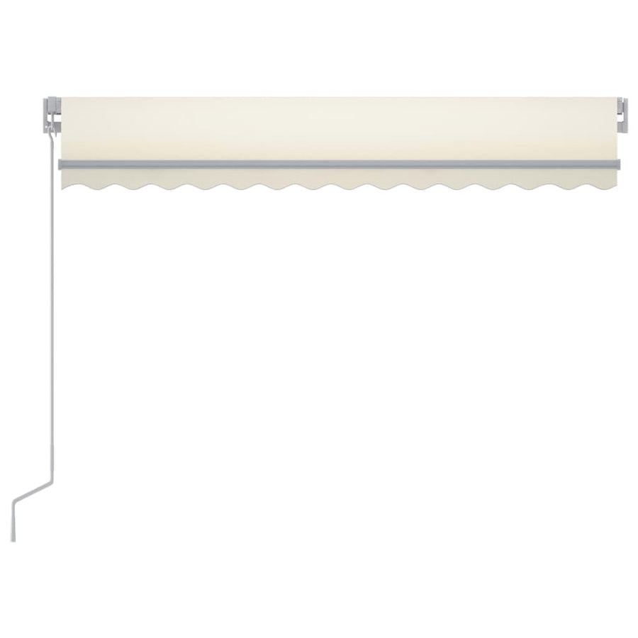 Luifel Handmatig Uittrekbaar Met Led Kleurig 300 x 250 cm crème