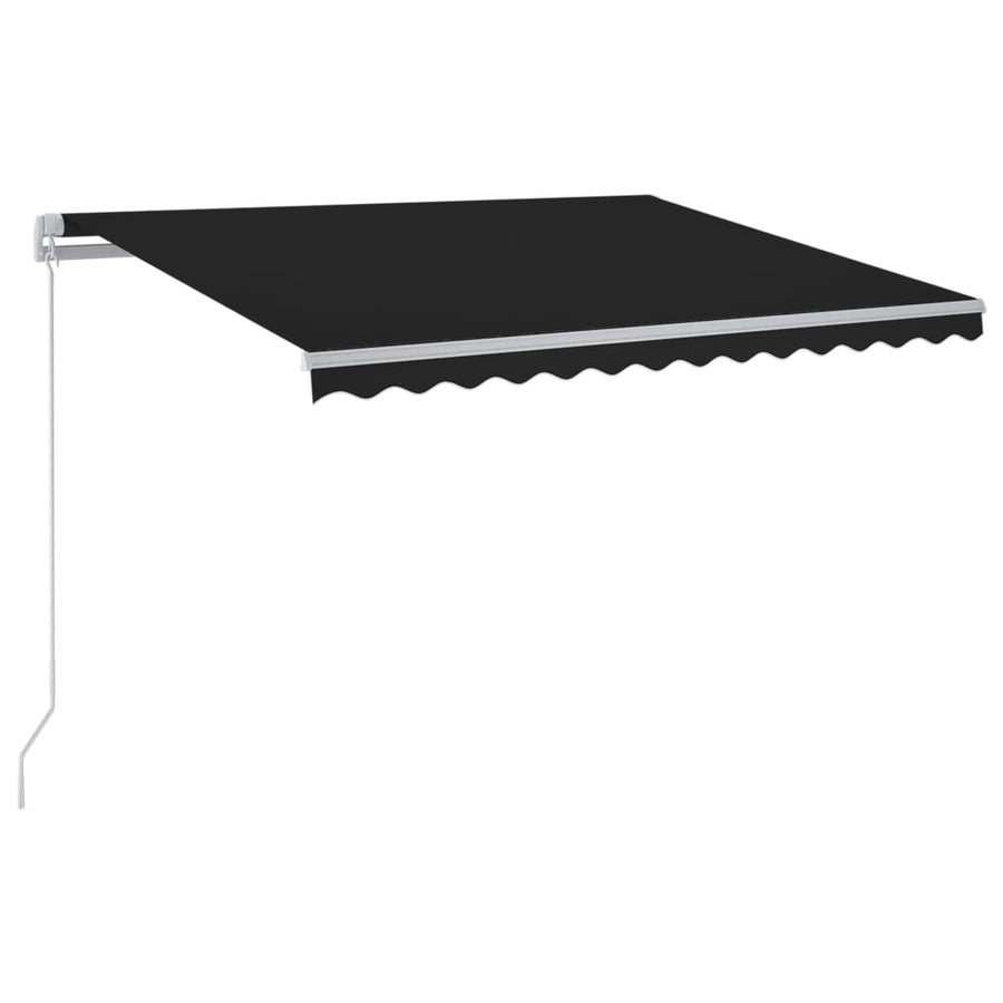 Luifel Handmatig Uittrekbaar Met Led Kleur 300 x 250 cm Antraciet