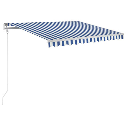 Luifel Automatisch Uittrekbaar 300 x 250 cm Blauw en wit