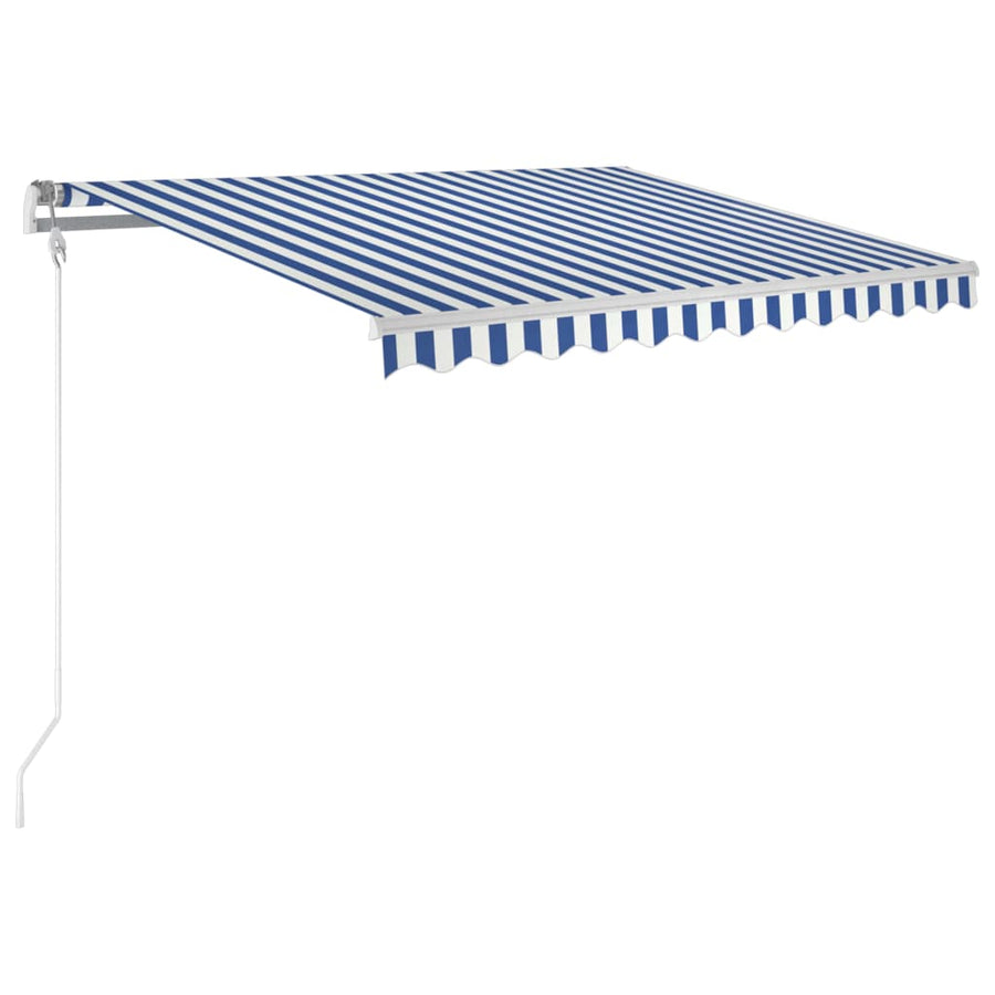 Luifel Automatisch Uittrekbaar 300 x 250 cm Blauw en wit