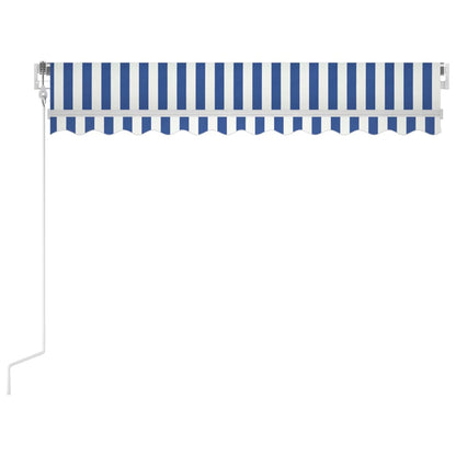 Luifel Automatisch Uittrekbaar 300 x 250 cm Blauw en wit