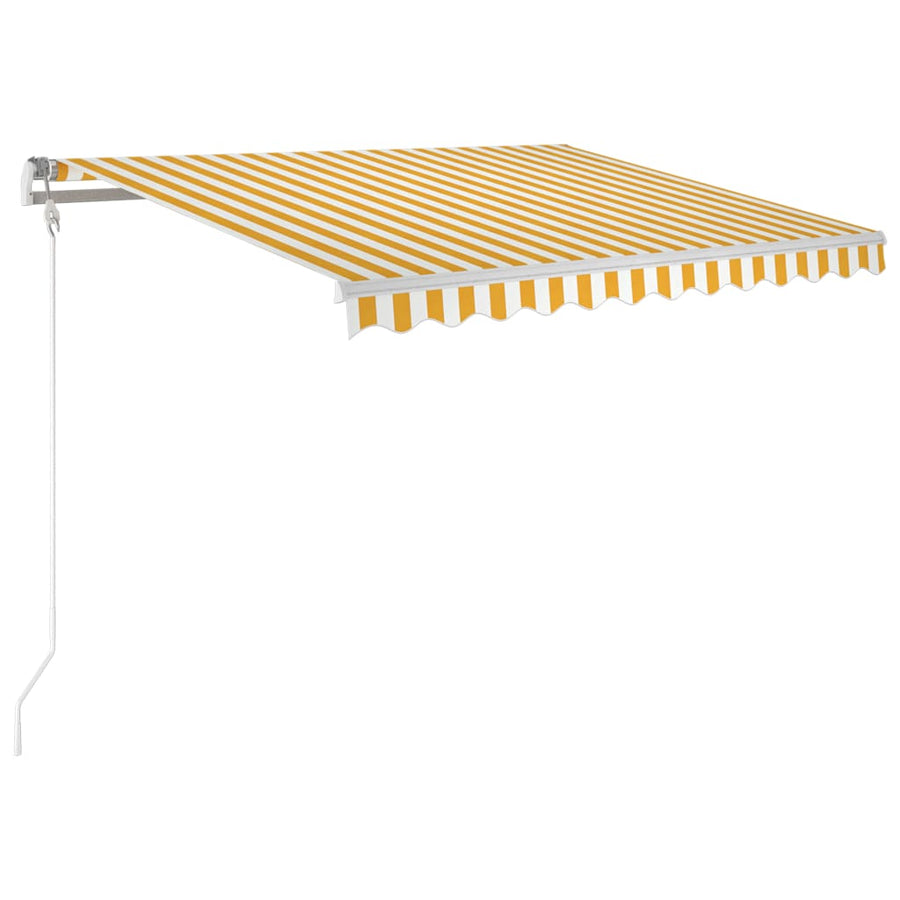 Luifel Automatisch Uittrekbaar 300 x 250 cm Geel en wit