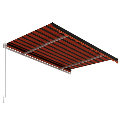 Luifel Automatisch Uittrekbaar Oranje En Bruin 300 x 250 cm Multikleur