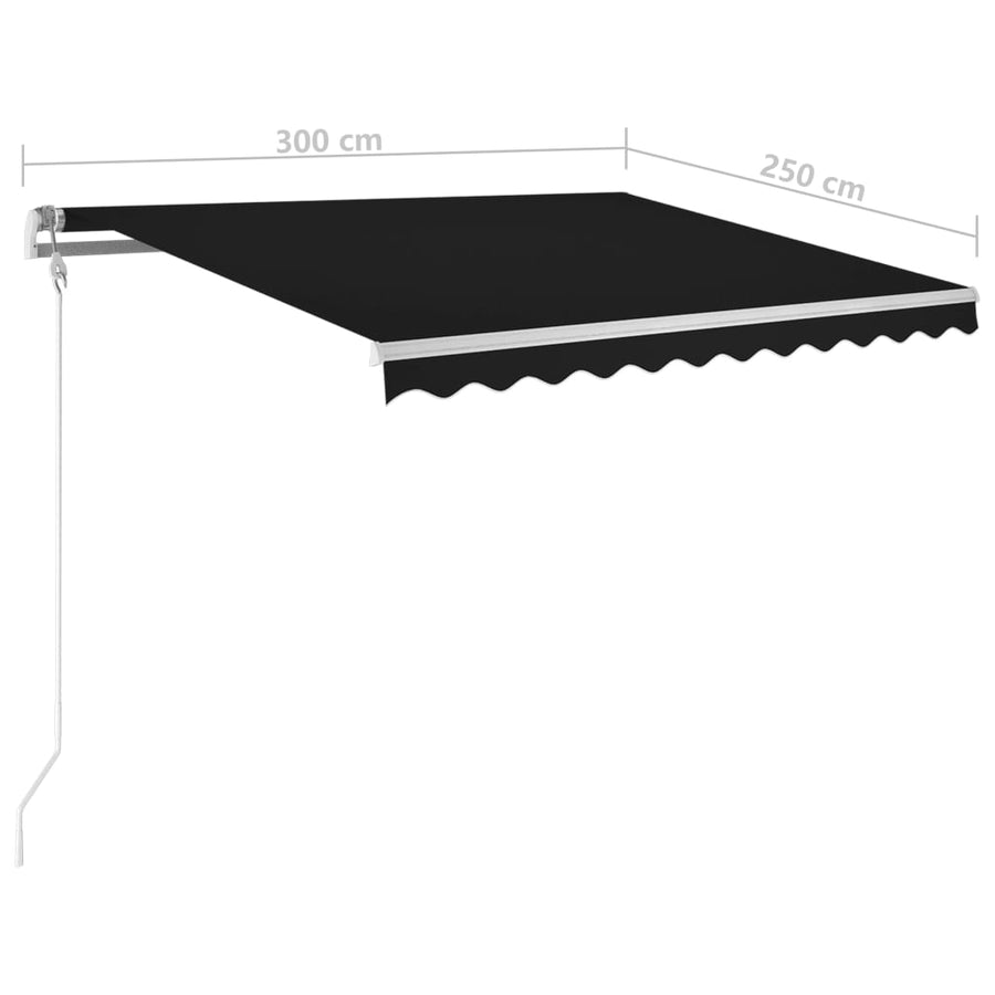 Luifel Automatisch Met Led En Windsensor 300 x 250 cm Antraciet