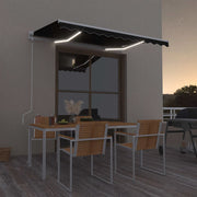 Luifel automatisch 300x250 cm antraciet met led en windsensor