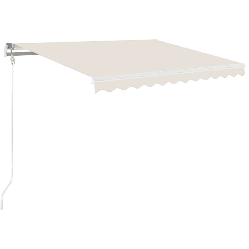 Luifel Handmatig Uittrekbaar Kleurig 350 x 250 cm Crème