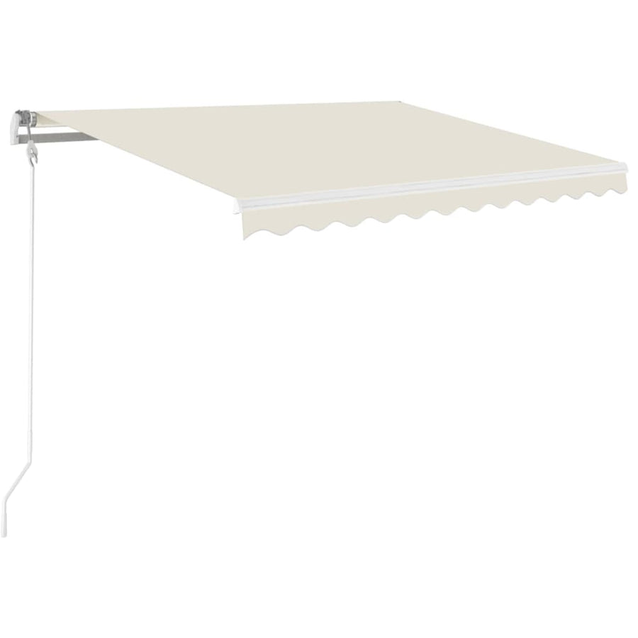 Luifel Handmatig Uittrekbaar Met Led Kleurig 350 x 250 cm Crème