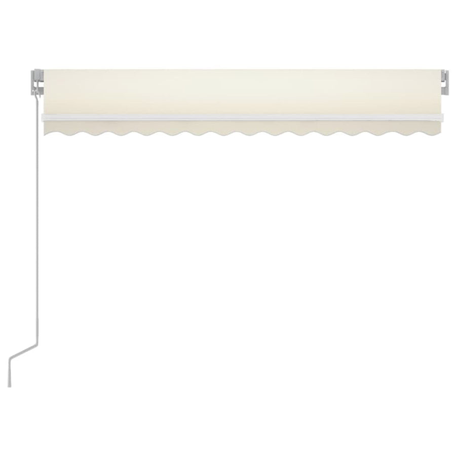 Luifel Handmatig Uittrekbaar Met Led Kleurig 350 x 250 cm Crème