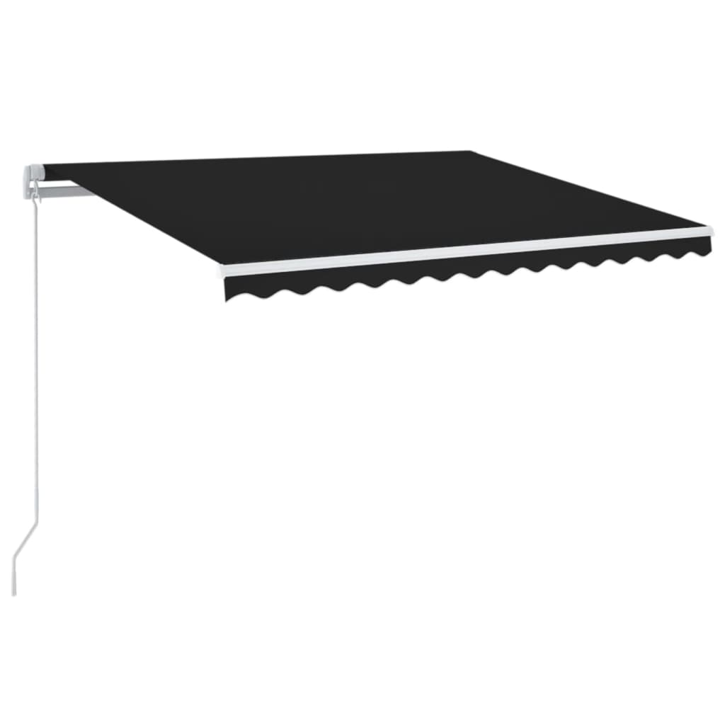 Luifel Handmatig Uittrekbaar Met Led 350X250 Cm Antracietkleur 350 x 250 cm