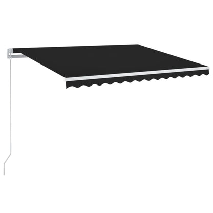 Luifel Handmatig Uittrekbaar Met Led 350X250 Cm Antracietkleur 350 x 250 cm