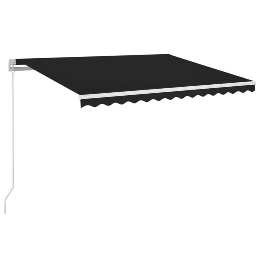 Luifel Handmatig Uittrekbaar Met Led 350X250 Cm Antracietkleur 350 x 250 cm