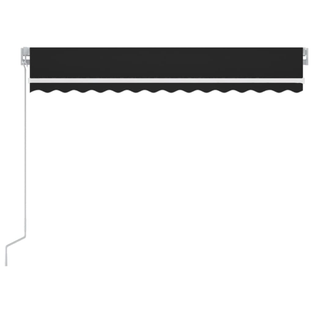 Luifel Handmatig Uittrekbaar Met Led 350X250 Cm Antracietkleur 350 x 250 cm