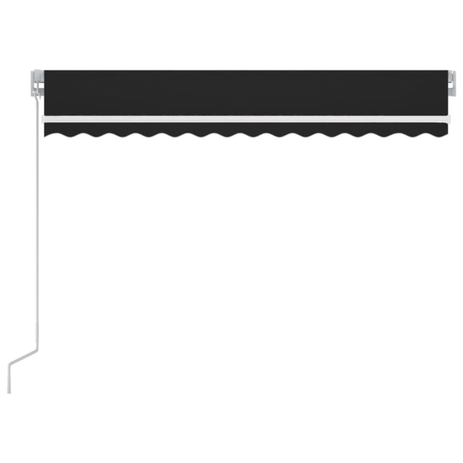 Luifel Handmatig Uittrekbaar Met Led 350X250 Cm Antracietkleur 350 x 250 cm