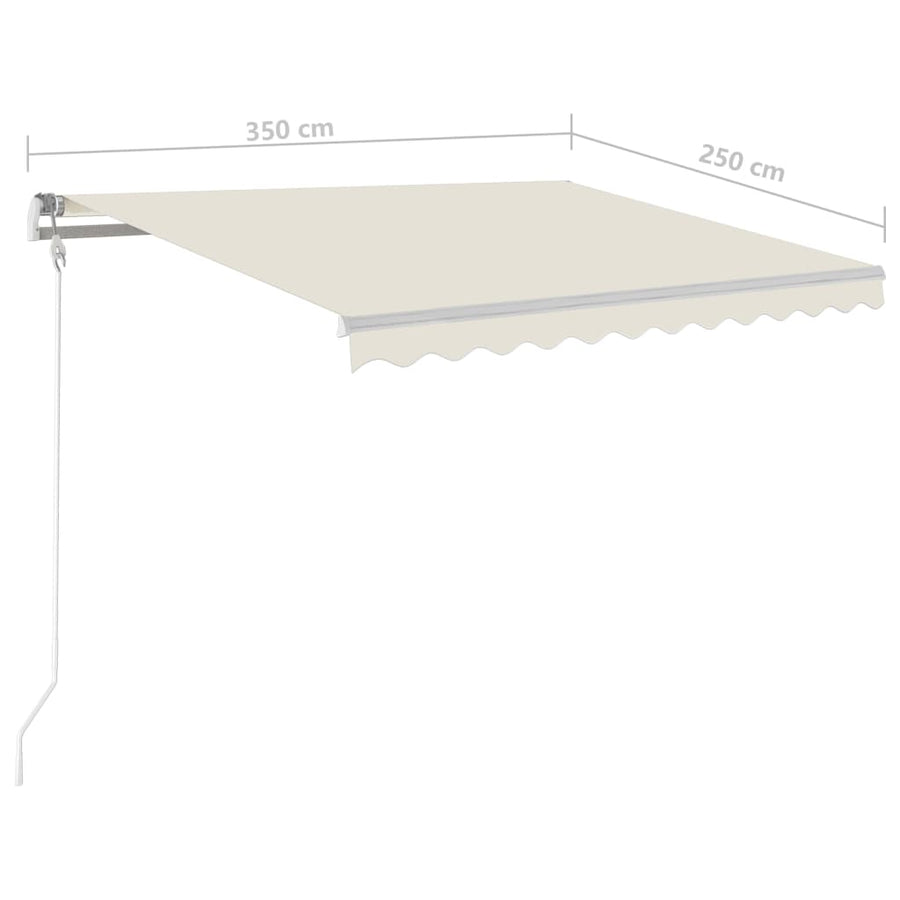 Luifel Automatisch Met Led En Windsensor Kleur 350 x 250 cm Crème