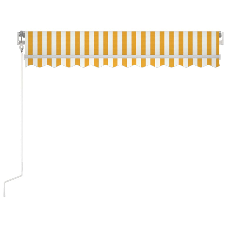 Luifel Automatisch Met Led En Windsensor 350 x 250 cm Geel en wit