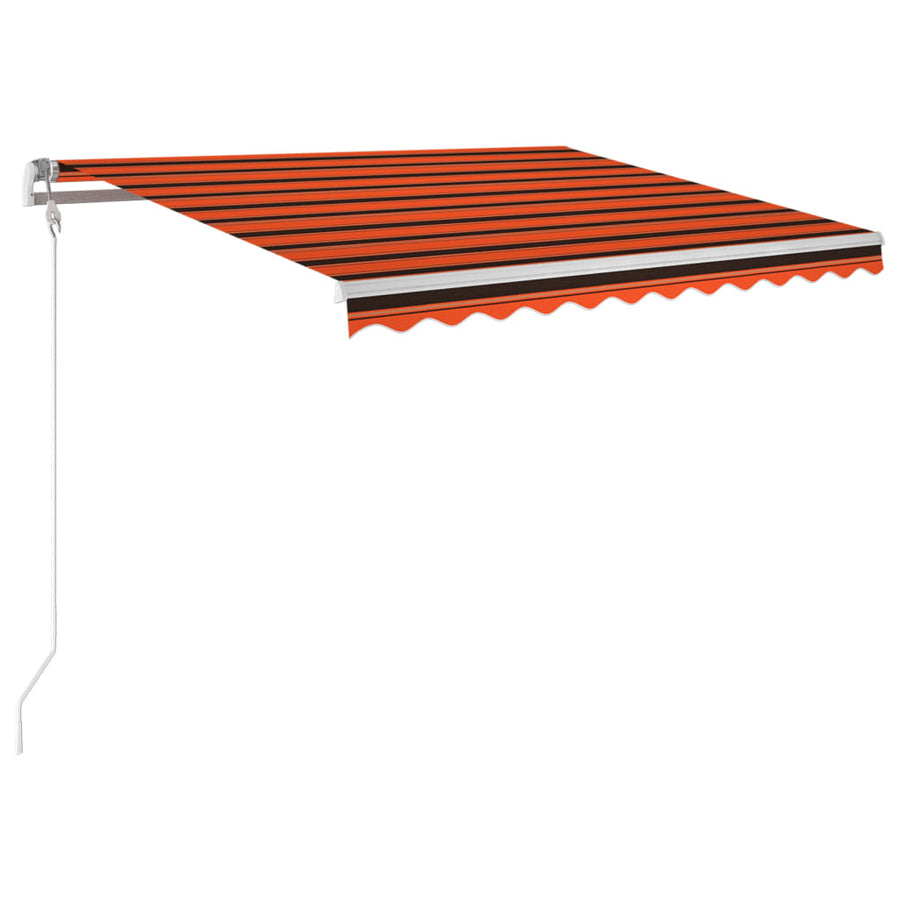Luifel Automatisch Met Led Windsensor Oranje Bruin 350 x 250 cm Multikleur