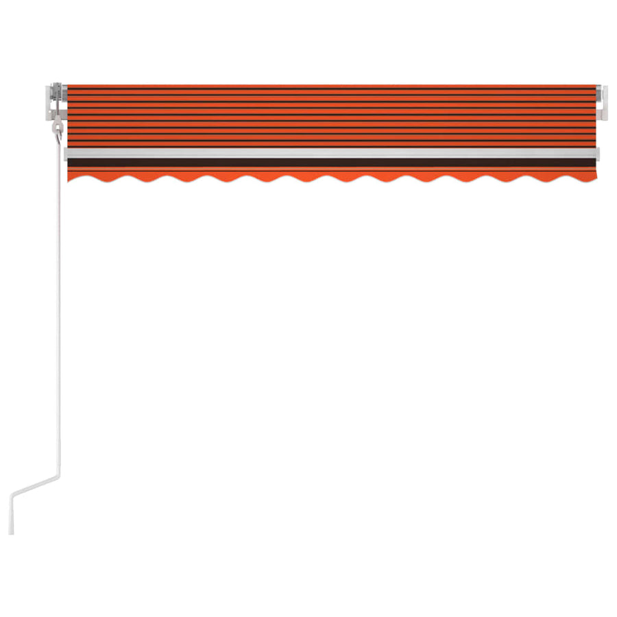 Luifel Automatisch Met Led Windsensor Oranje Bruin 350 x 250 cm Multikleur