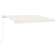 Luifel Handmatig Uittrekbaar Met Led 400X300 Cm Crèmekleurig 400 x 300 cm