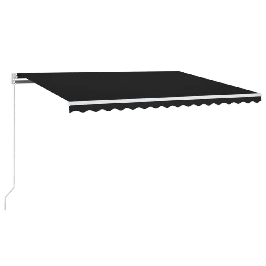 Luifel Handmatig Uittrekbaar Met Led 400X300 Cm Antracietkleur 400 x 300 cm