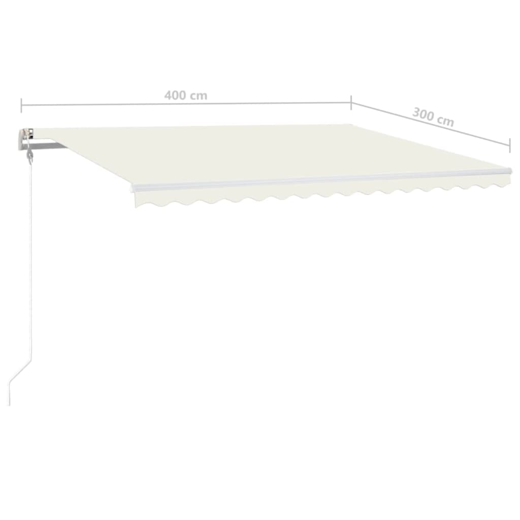 Luifel Automatisch Met Led En Windsensor 400X300 Cm Crèmekleur 400 x 300 cm