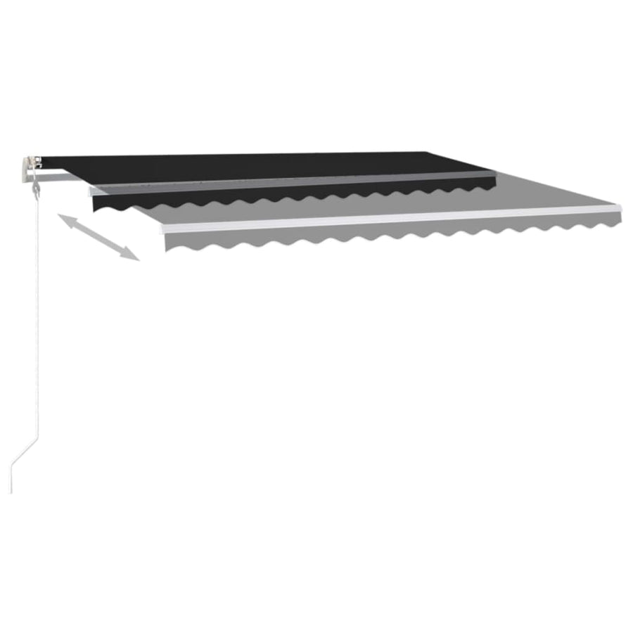 Luifel Automatisch Met Led En Windsensor 400X300 Cm Antraciet 400 x 300 cm