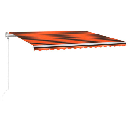 Luifel Automatisch Met Led Windsensor Oranje Bruin 400 x 300 cm Multikleur
