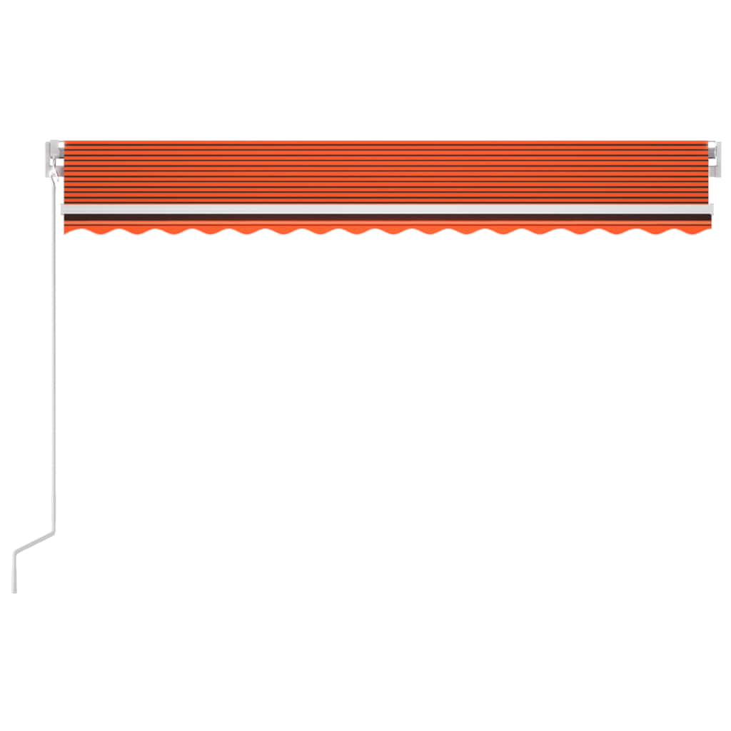Luifel Automatisch Met Led Windsensor Oranje Bruin 400 x 300 cm Multikleur