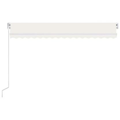 Luifel Handmatig Uittrekbaar Met Led 450X300 Cm Crèmekleurig 450 x 300 cm