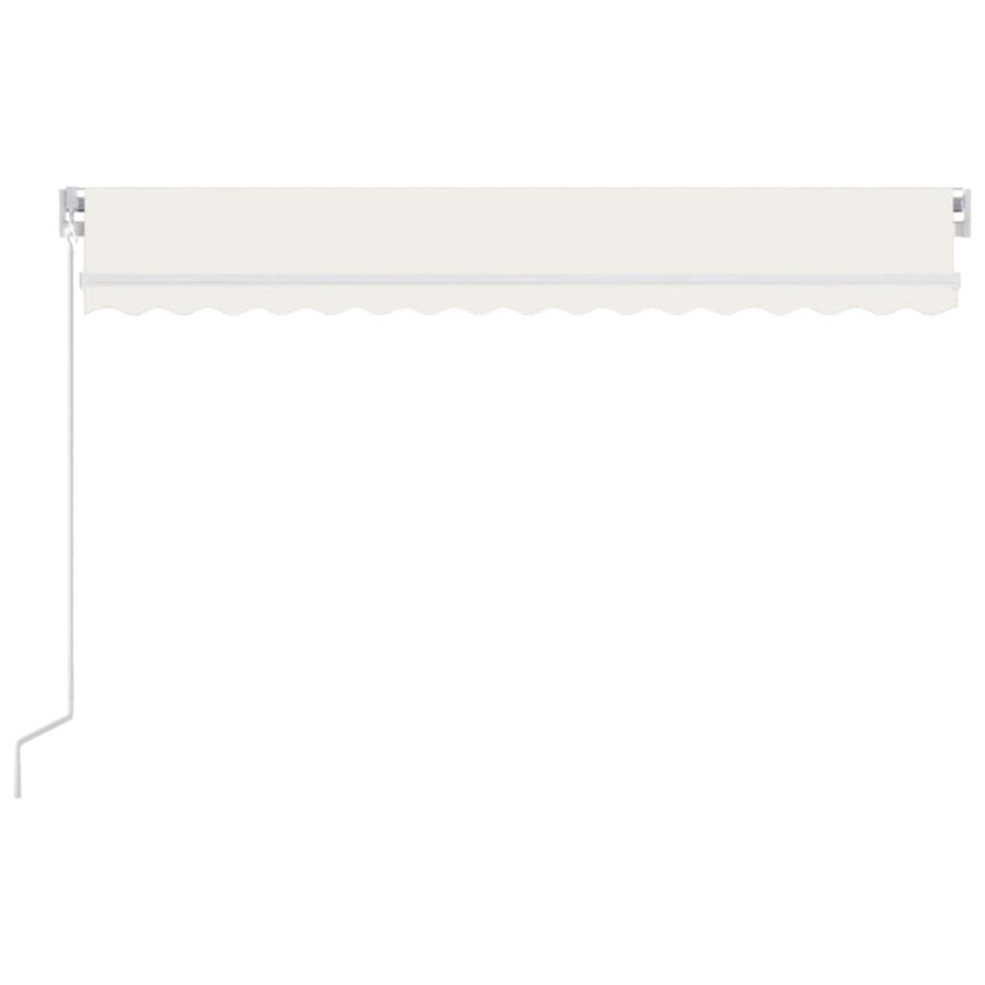 Luifel Handmatig Uittrekbaar Met Led 450X300 Cm Crèmekleurig 450 x 300 cm