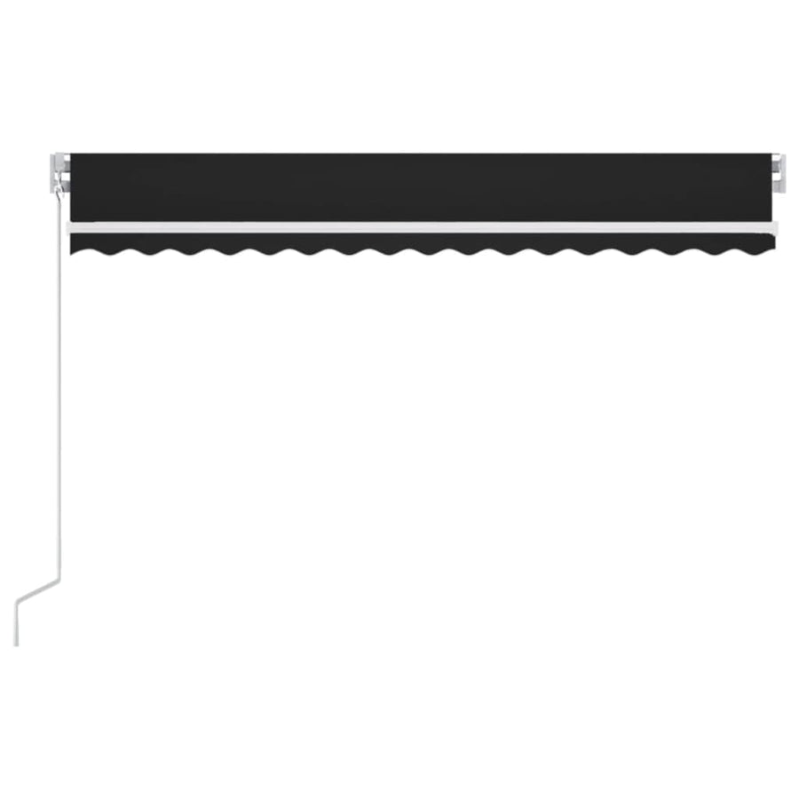 Luifel Handmatig Uittrekbaar Met Led 450X300 Cm Antracietkleur 450 x 300 cm