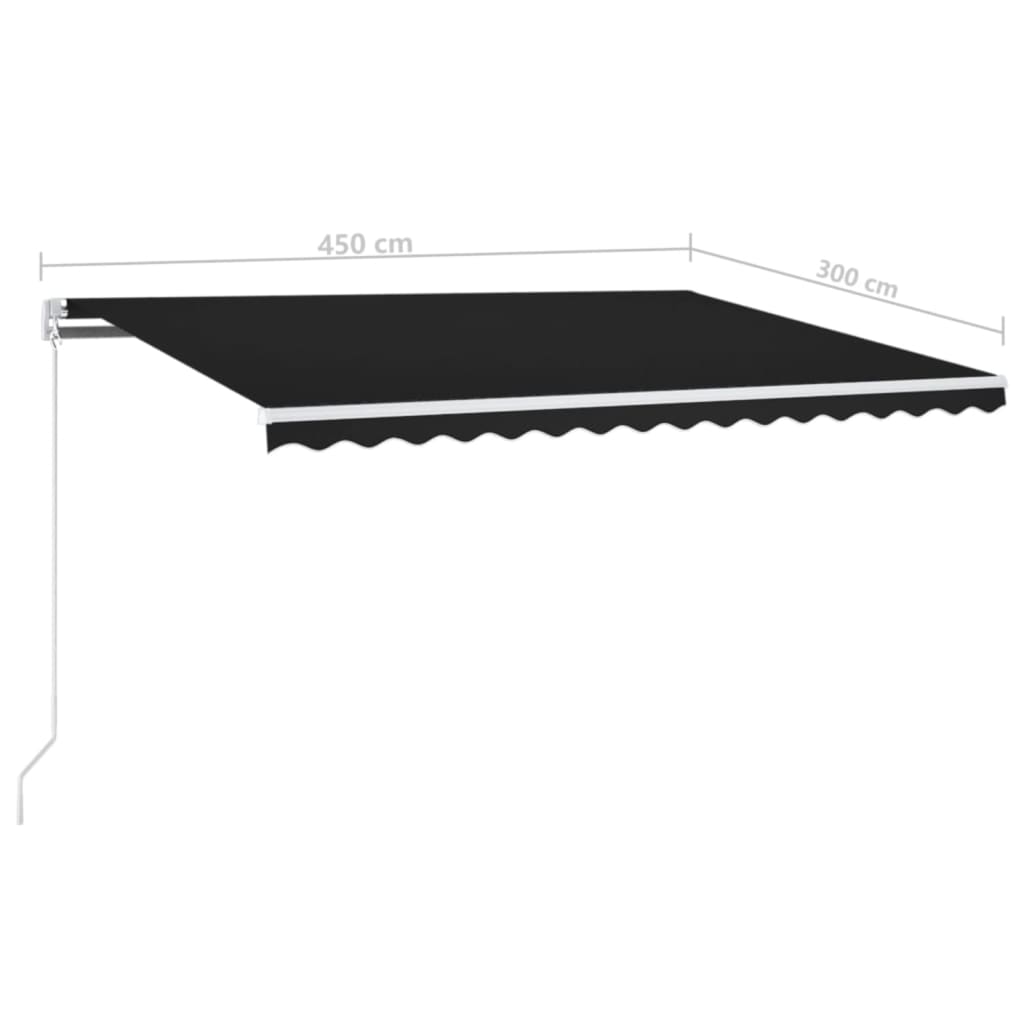 Luifel Automatisch Met Led En Windsensor 450 x 300 cm Antraciet