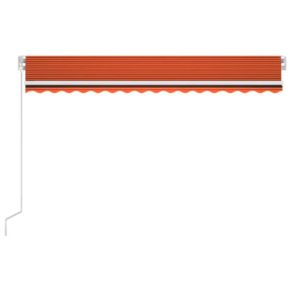 Luifel Automatisch Met Led Windsensor Oranje Bruin 450 x 300 cm Multikleur