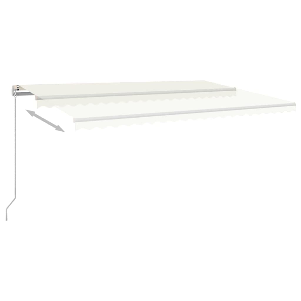 Luifel Handmatig Uittrekbaar 500X300 Cm Crèmekleurig 500 x 300 cm