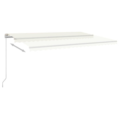 Luifel Handmatig Uittrekbaar 500X300 Cm Crèmekleurig 500 x 300 cm