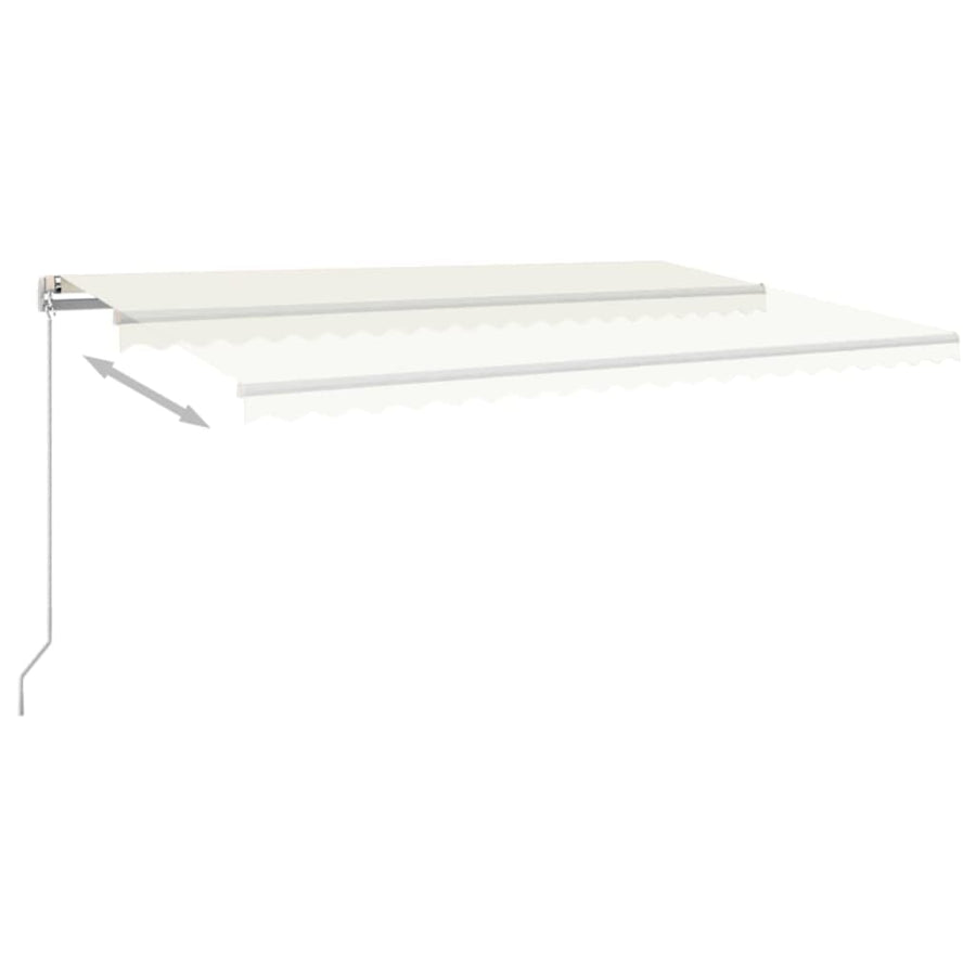 Luifel Handmatig Uittrekbaar 500X300 Cm Crèmekleurig 500 x 300 cm
