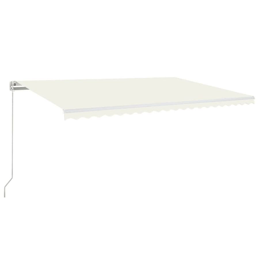 Luifel Handmatig Uittrekbaar Met Led Kleurig Crème 500 x 300 cm