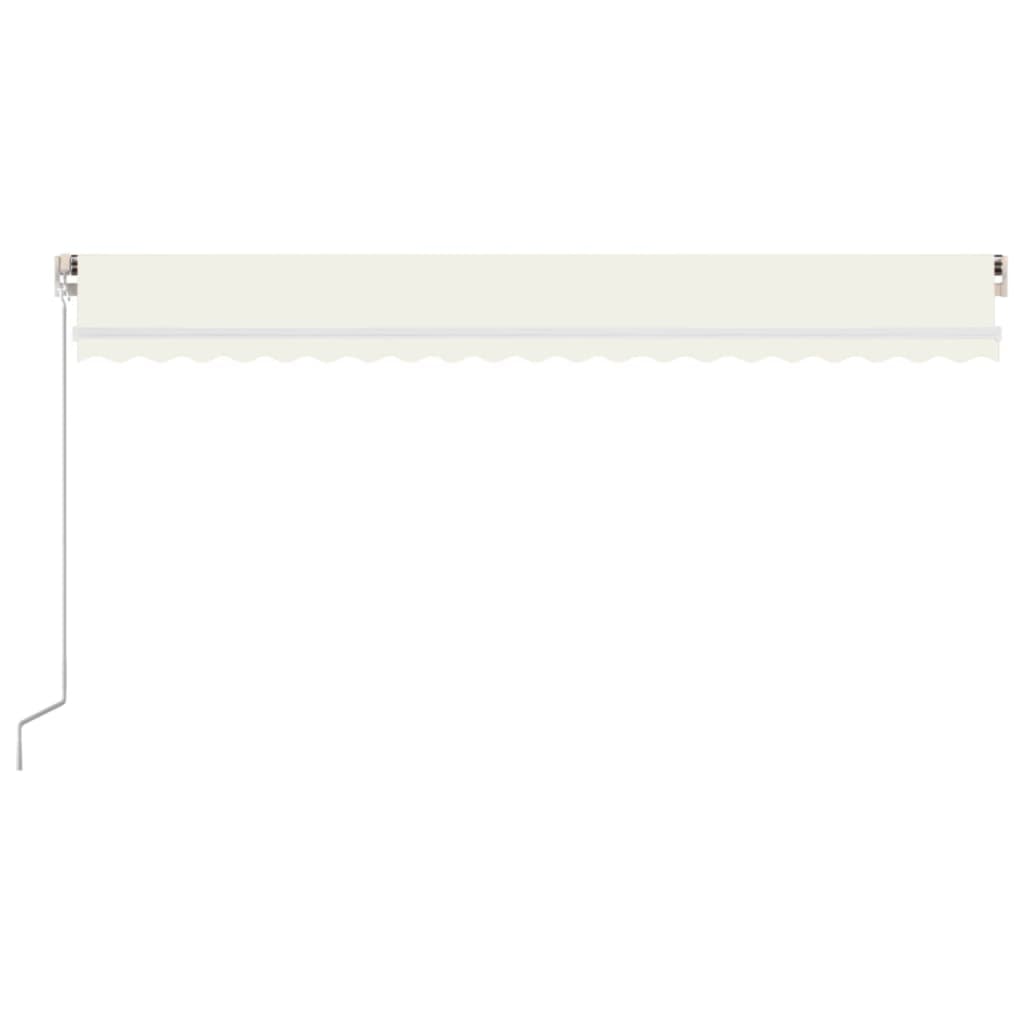 Luifel Handmatig Uittrekbaar Met Led Kleurig Crème 500 x 300 cm